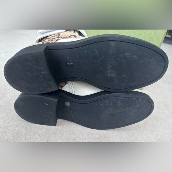 Gucci Flores Macro GG Monogram Nappa Matelasse Marmont GG Boots Mystic White 41 - Picture 14 of 14